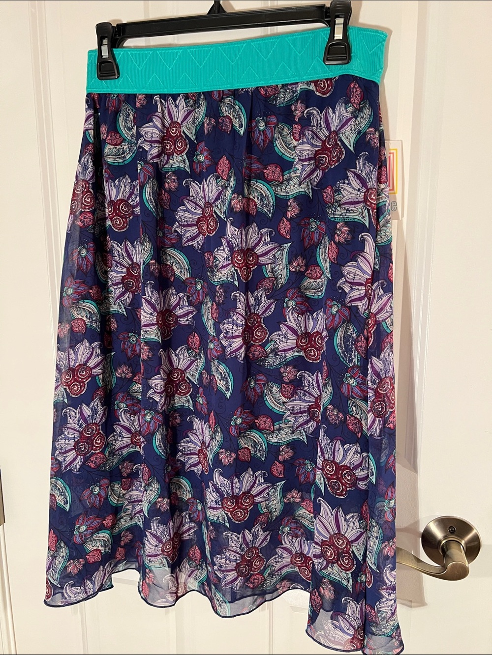 LuLaRoe Floral A-Line Skirt Women’s in Teal, Red,Pink,Grey, Black & Navy & Liner
